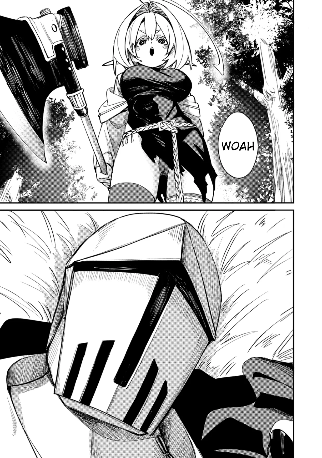The Elf Picked Up a Heavy Knight. — Chapter 1 — Page 1
