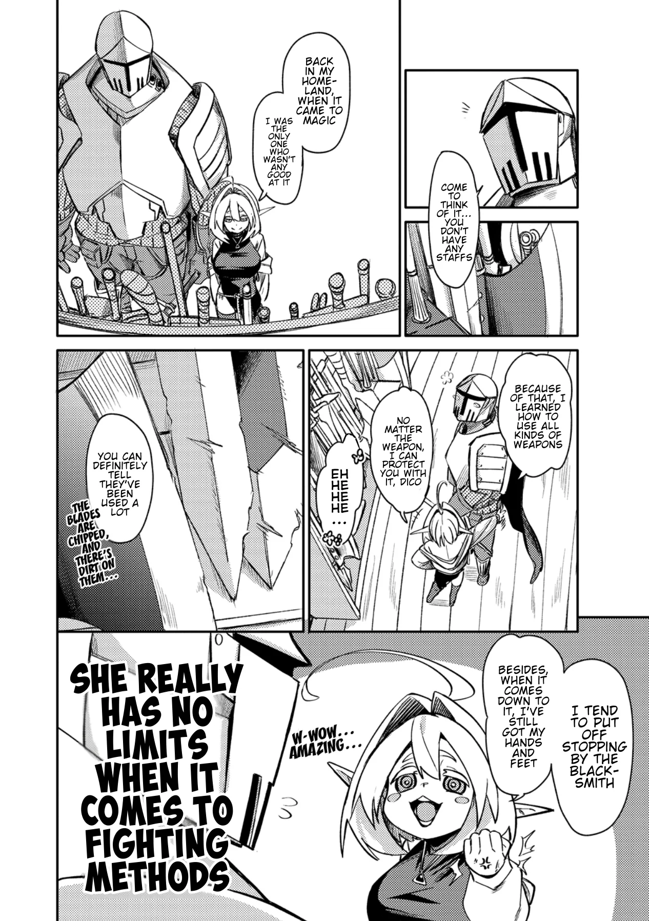The Elf Picked Up a Heavy Knight. — Chapter 1 — Page 12