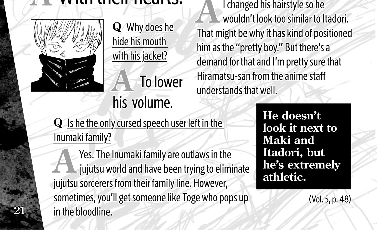 Jujutsu Kaisen: The Official Character Guide, chapter 1, page 38