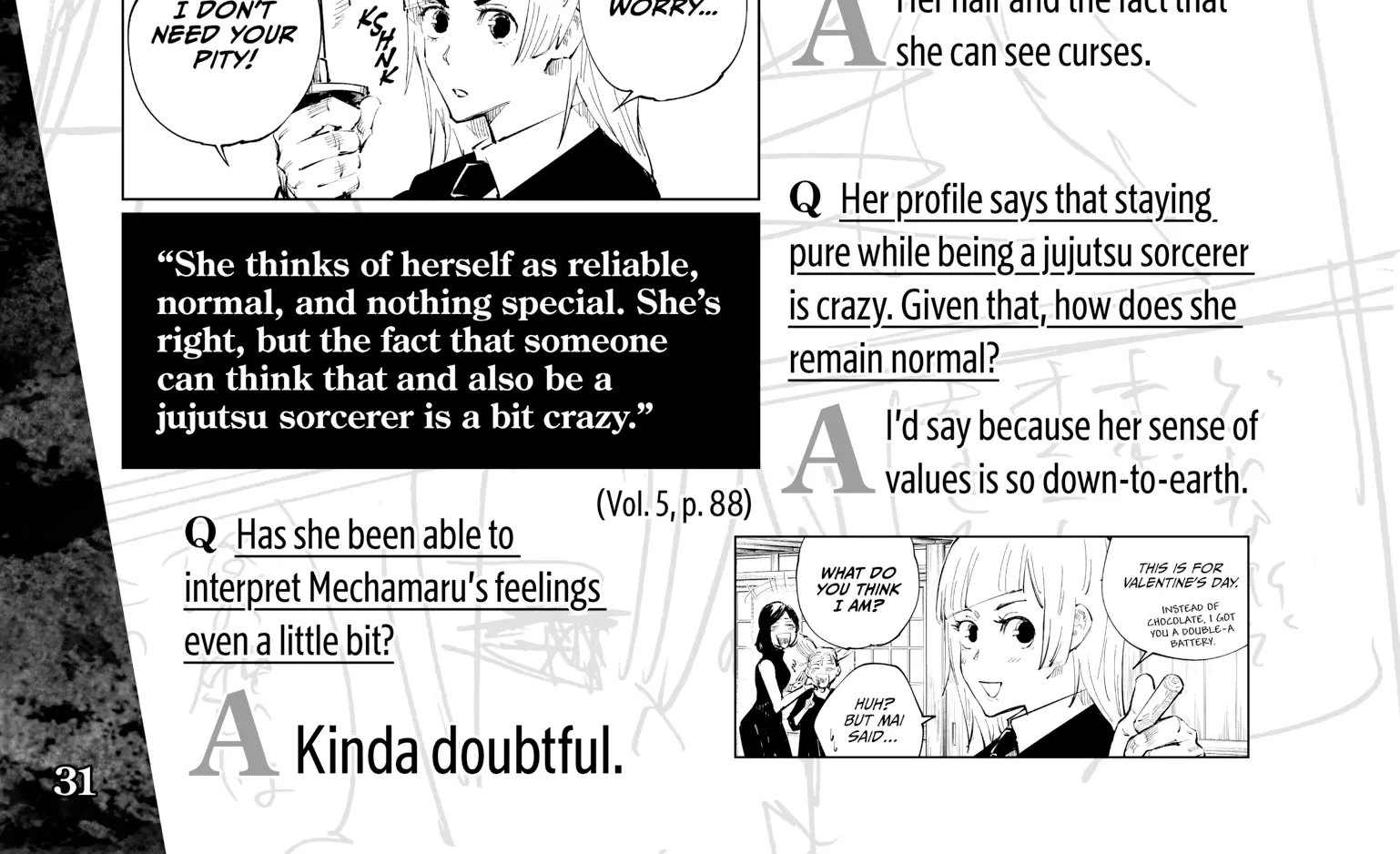 Jujutsu Kaisen: The Official Character Guide, chapter 1, page 56
