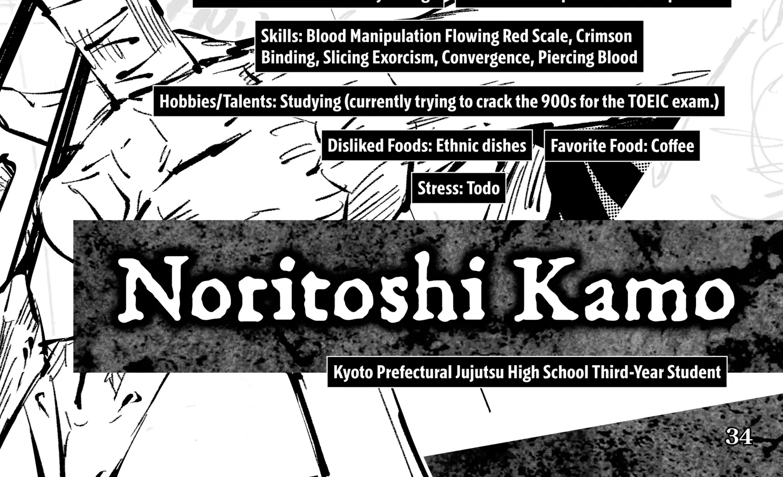 Jujutsu Kaisen: The Official Character Guide, chapter 1, page 62