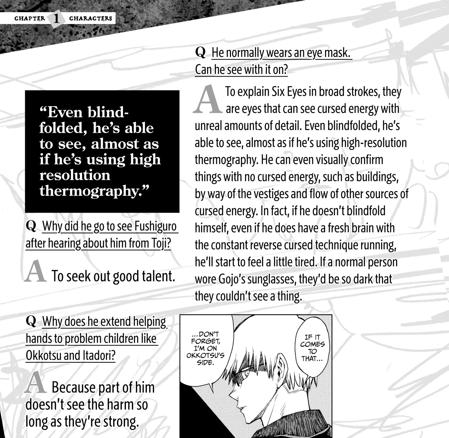 Jujutsu Kaisen: The Official Character Guide, chapter 1, page 79