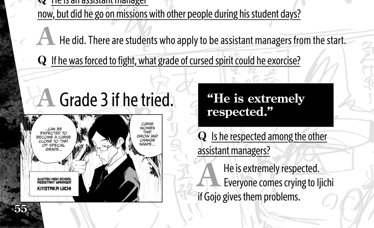 Jujutsu Kaisen: The Official Character Guide, chapter 1, page 104