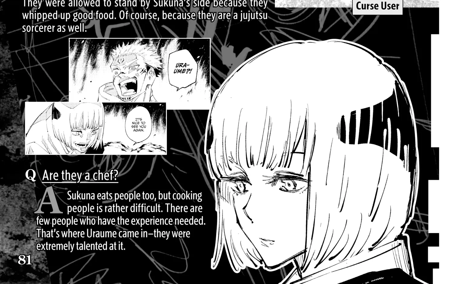 Jujutsu Kaisen: The Official Character Guide, chapter 1, page 148