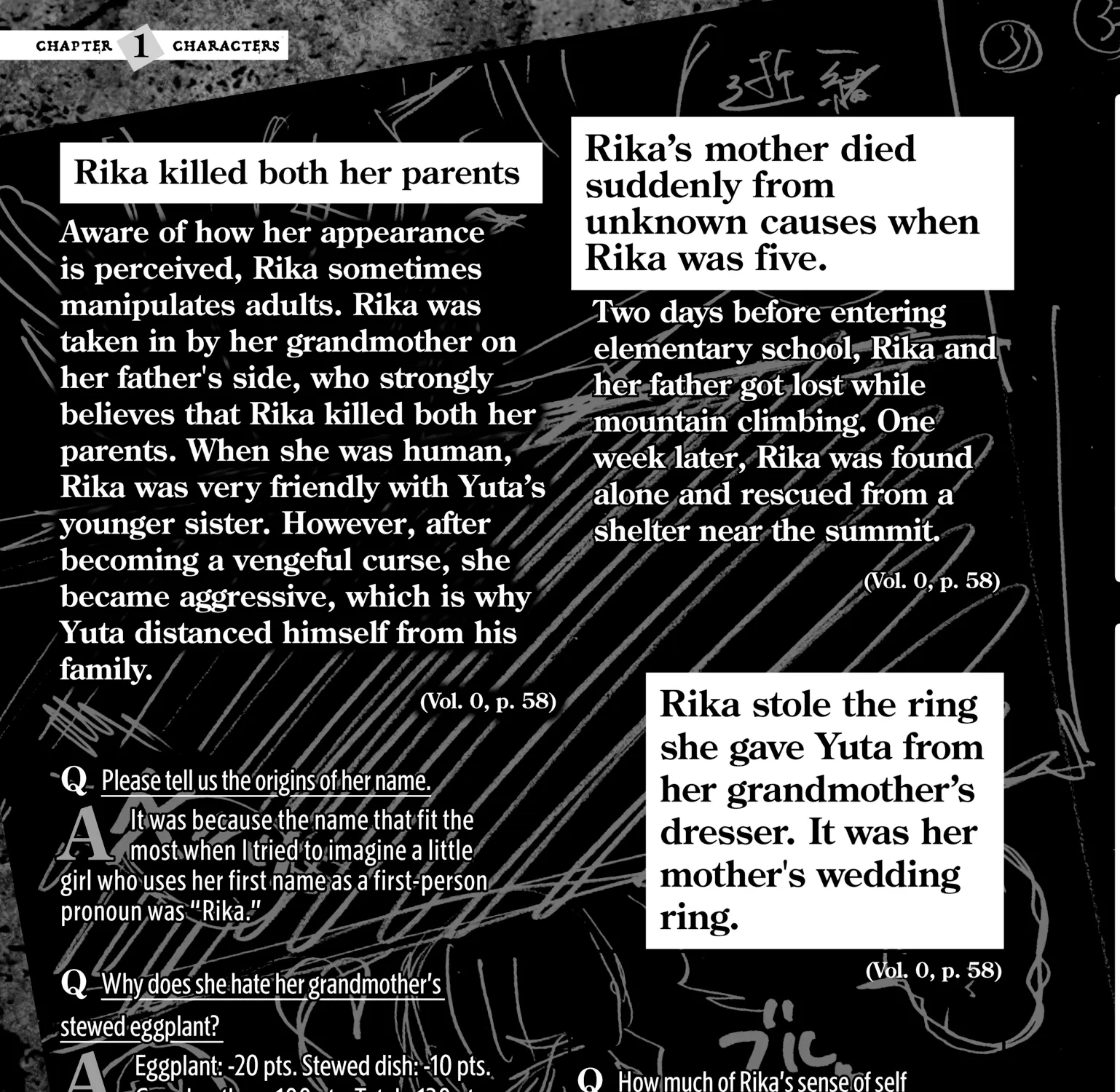 Jujutsu Kaisen: The Official Character Guide, chapter 1, page 179