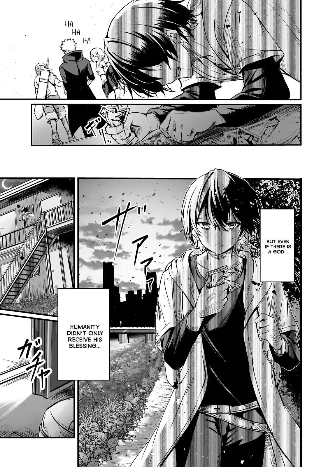 Hai no Sekai wa Kami no Me de irodzuku ～Ore dake mieru Status de, Saijaku kara Saikyou e kakeagaru ~, chapter 1, page 14