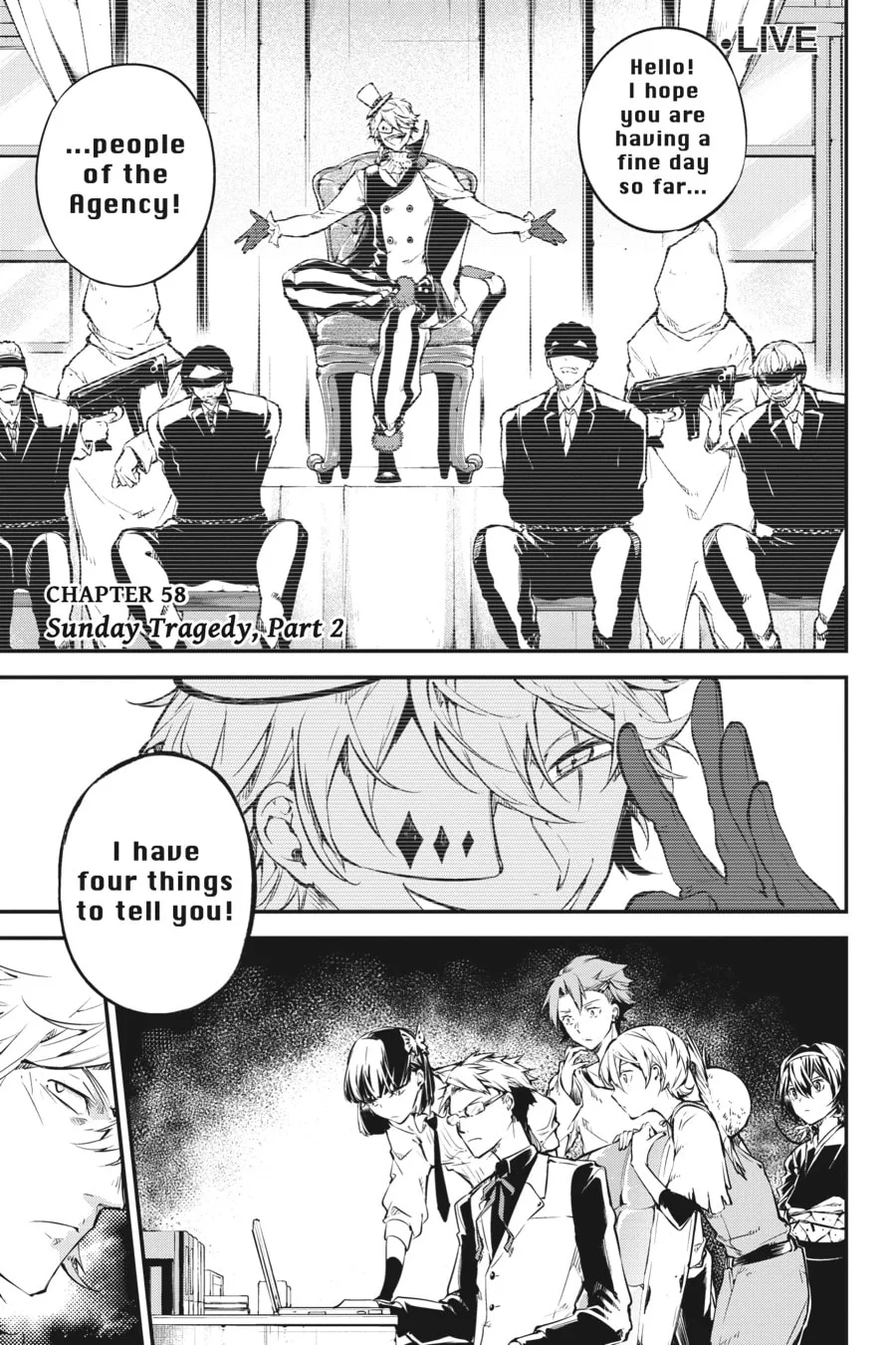 Bungo Stray Dogs, chapter 58, page 1