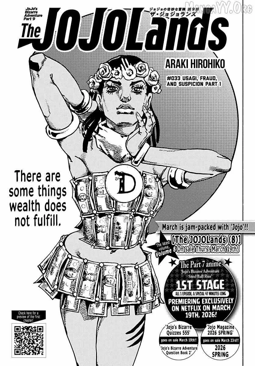 JoJo Bizarre Adventure Part 9: The JoJoLands, chapter 33, page 1