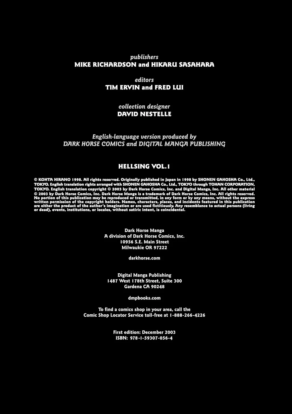 Hellsing, chapter Vol 1, page 3