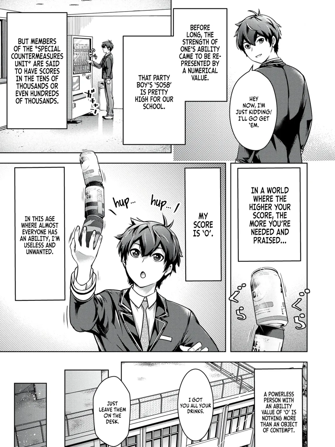 Kamigami no Kennou wo Ayatsurishi Mono - Nouryoku Suuchi "0" de Sagesumareteiru Ore da ga, Jitsu wa Sekai Saikyou no Ikkaku, chapter 1, page 19