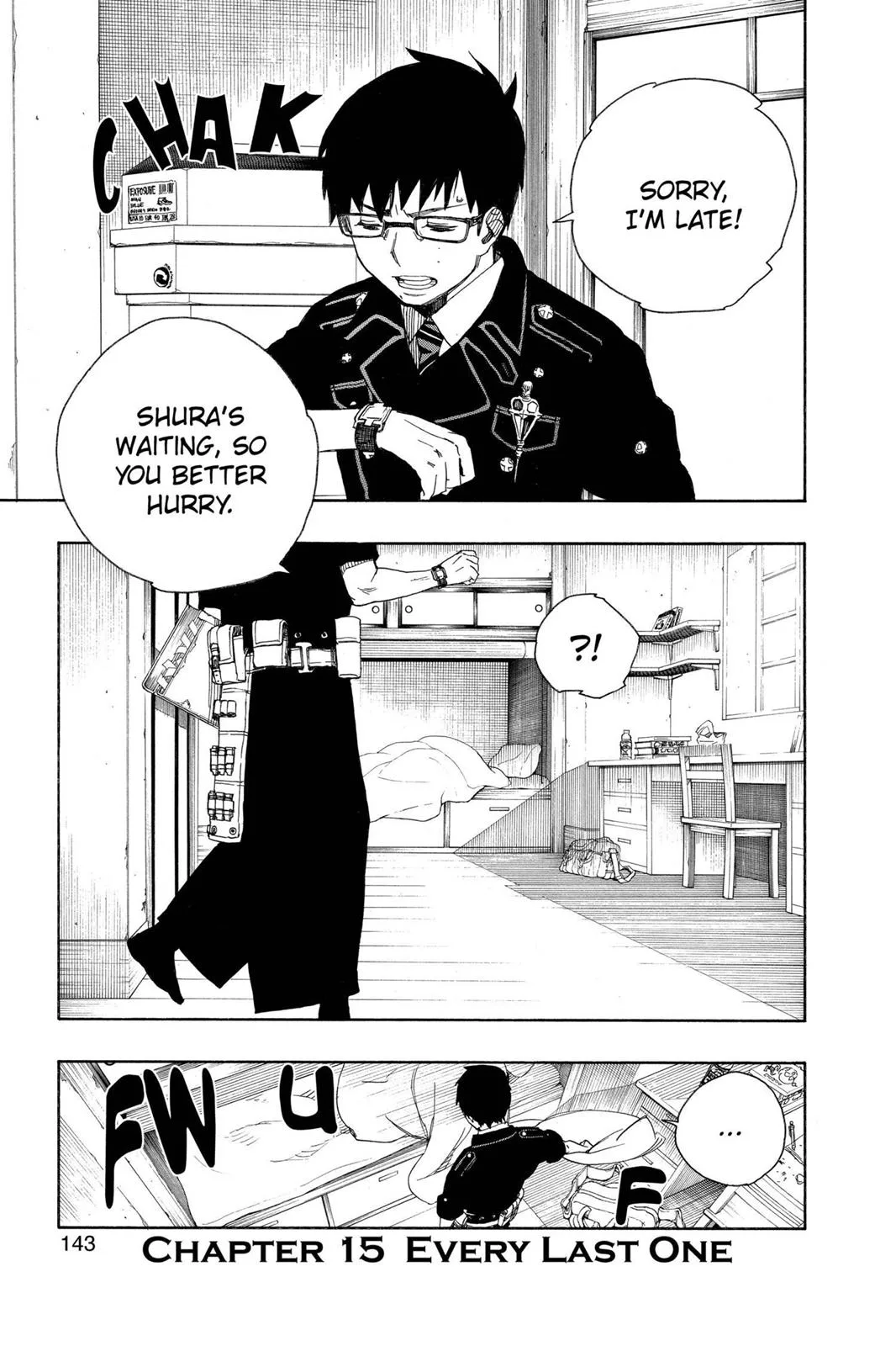 Blue Exorcist, chapter 15, page 1