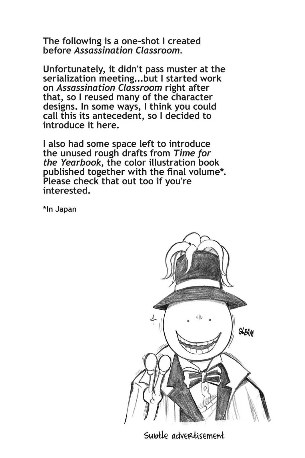 Assassination Classroom, chapter 180.9, page 1