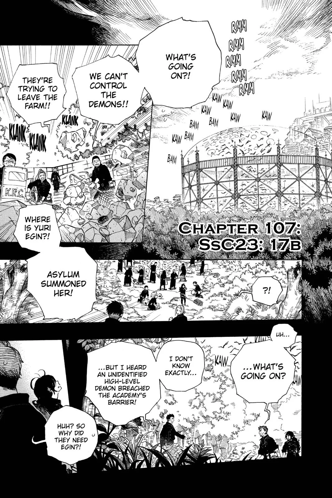 Blue Exorcist, chapter 107, page 1
