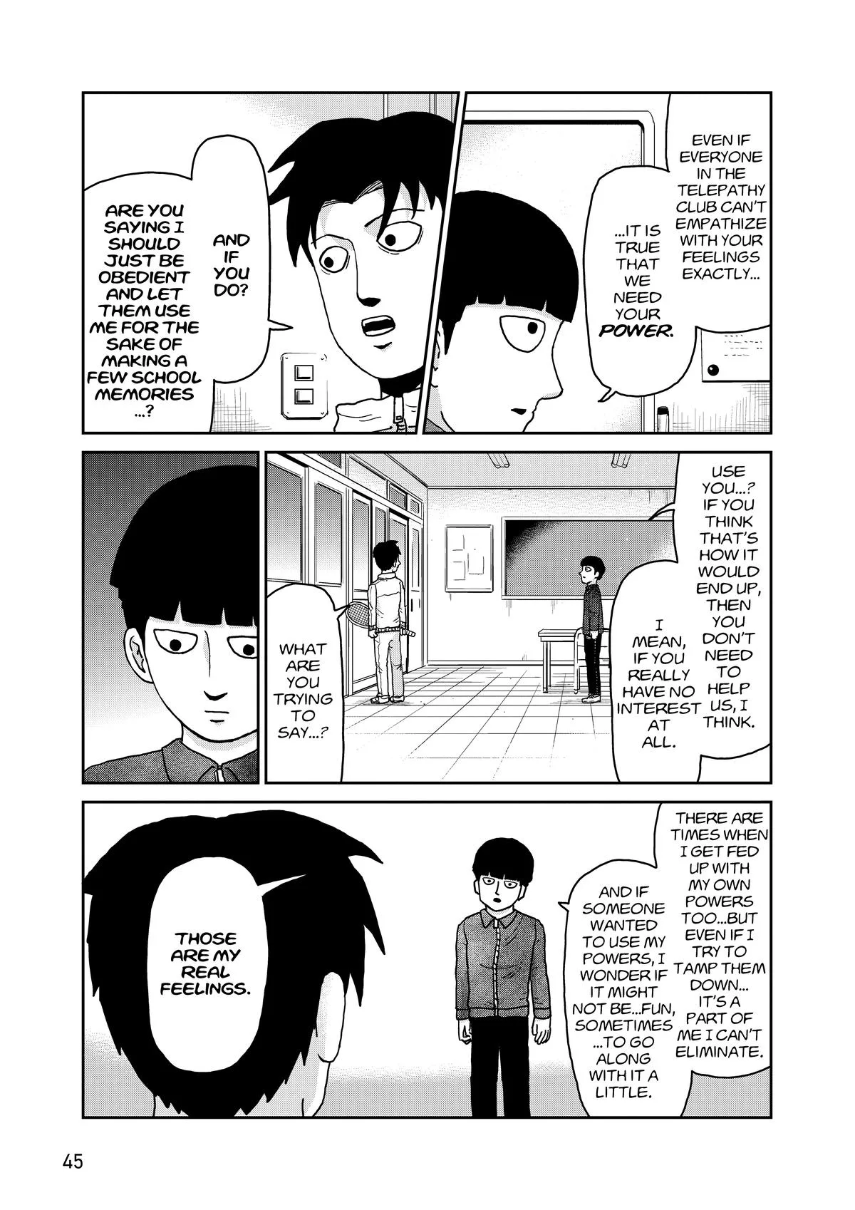 Mob Psycho 100, chapter 98, page 46
