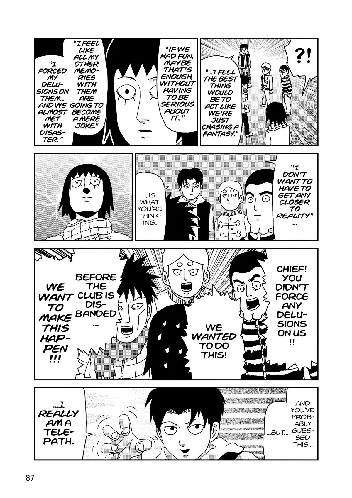Mob Psycho 100, chapter 98, page 88