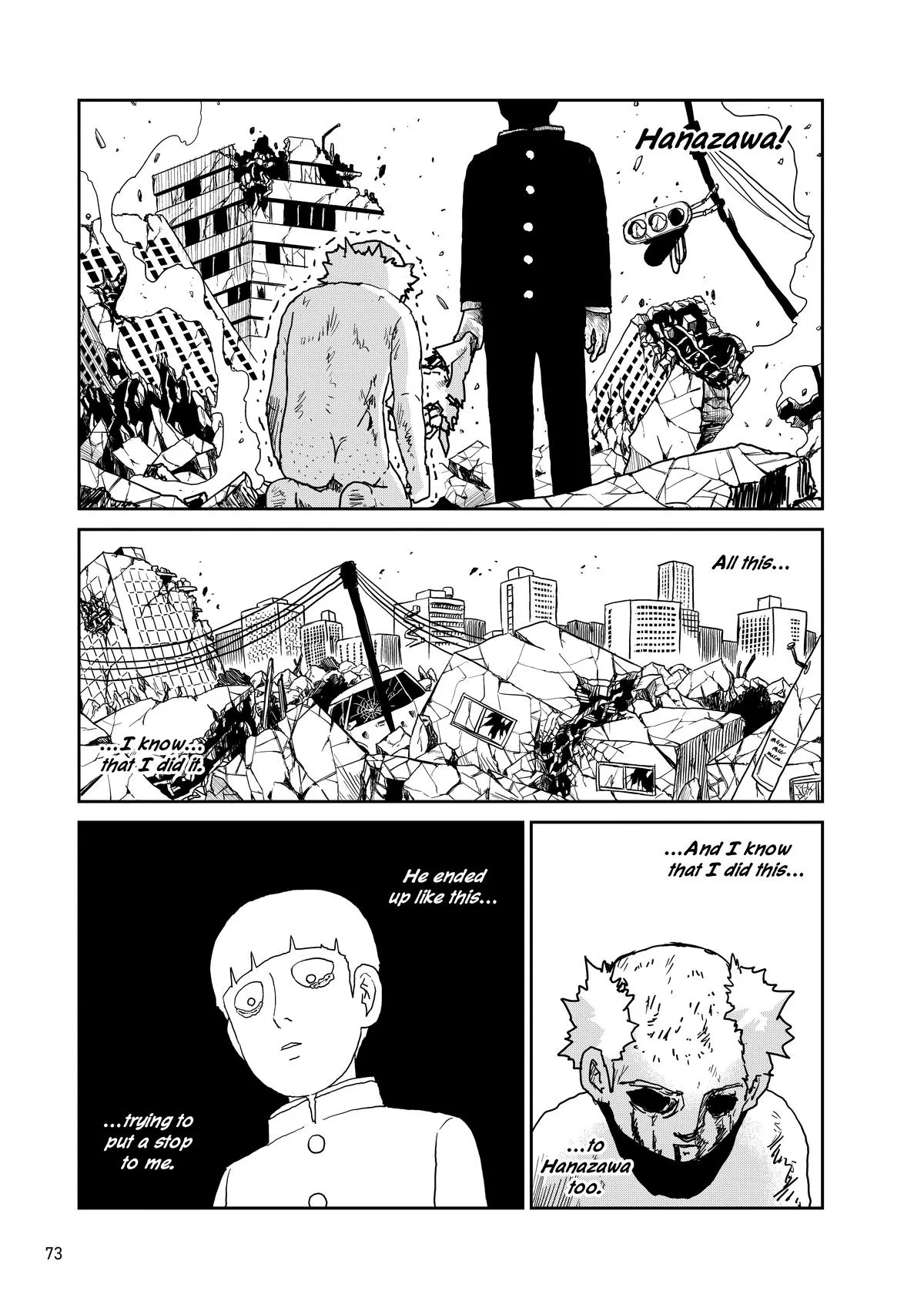 Mob Psycho 100, chapter 100, page 73