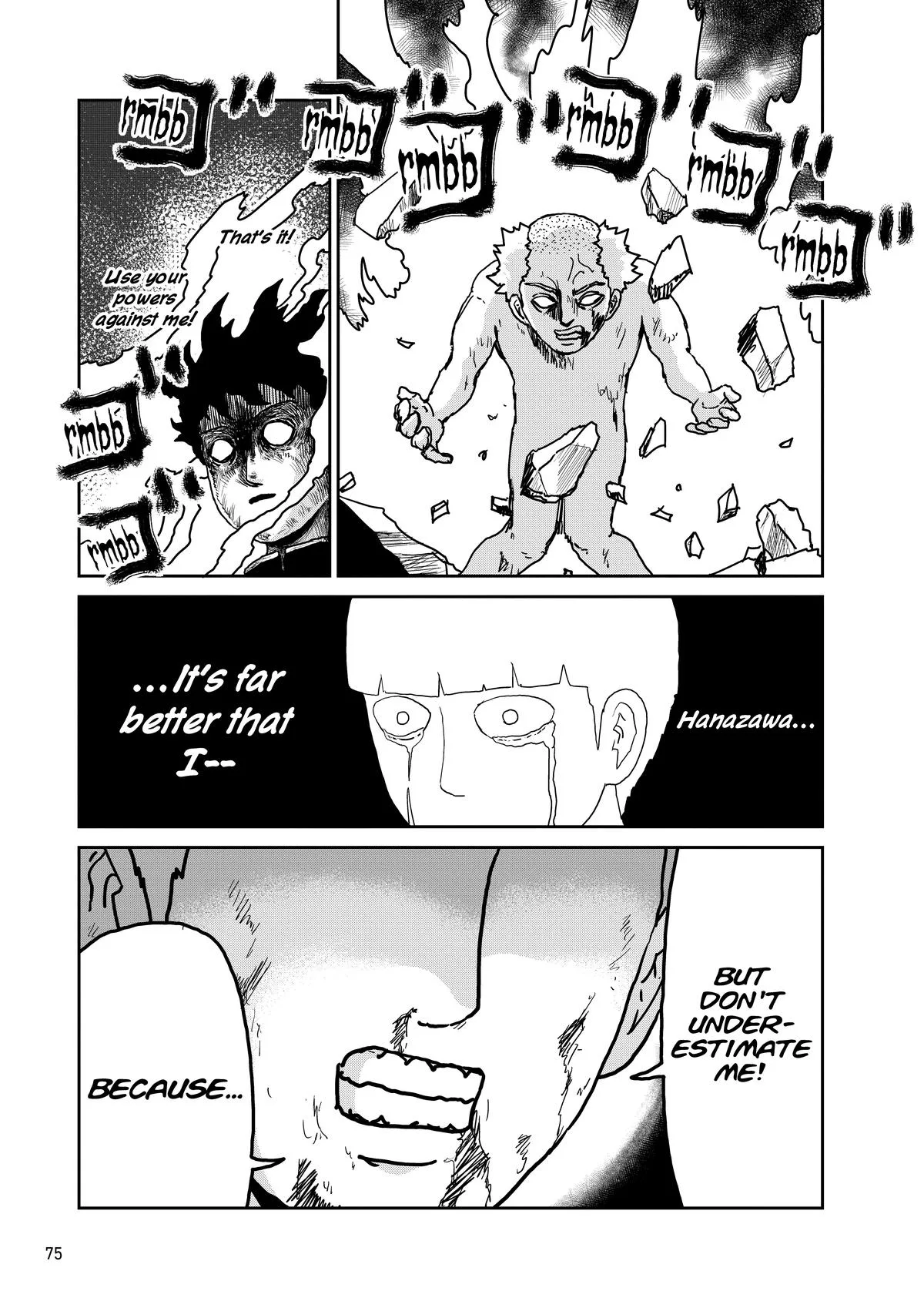 Mob Psycho 100, chapter 100, page 75