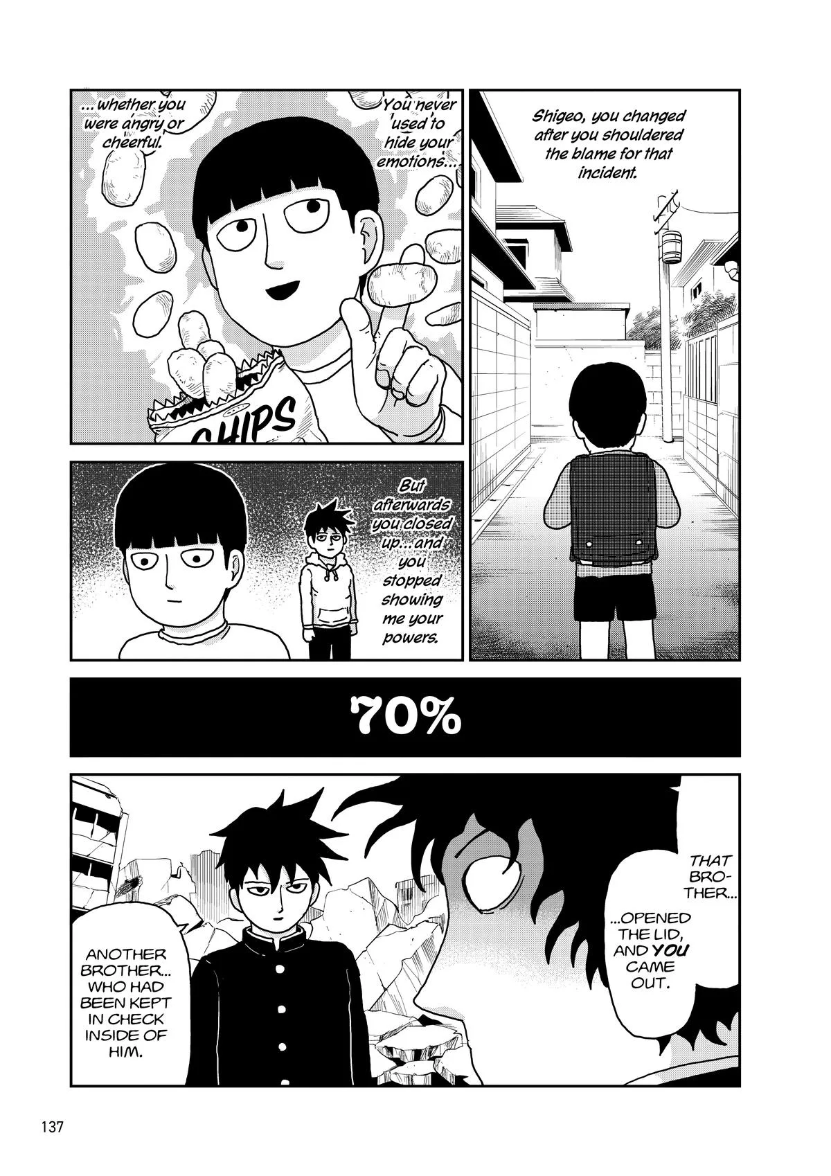 Mob Psycho 100, chapter 100, page 136