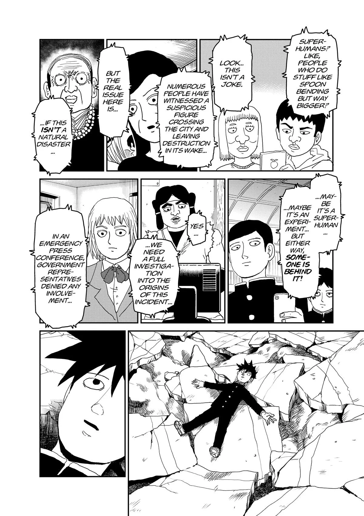 Mob Psycho 100, chapter 100, page 155