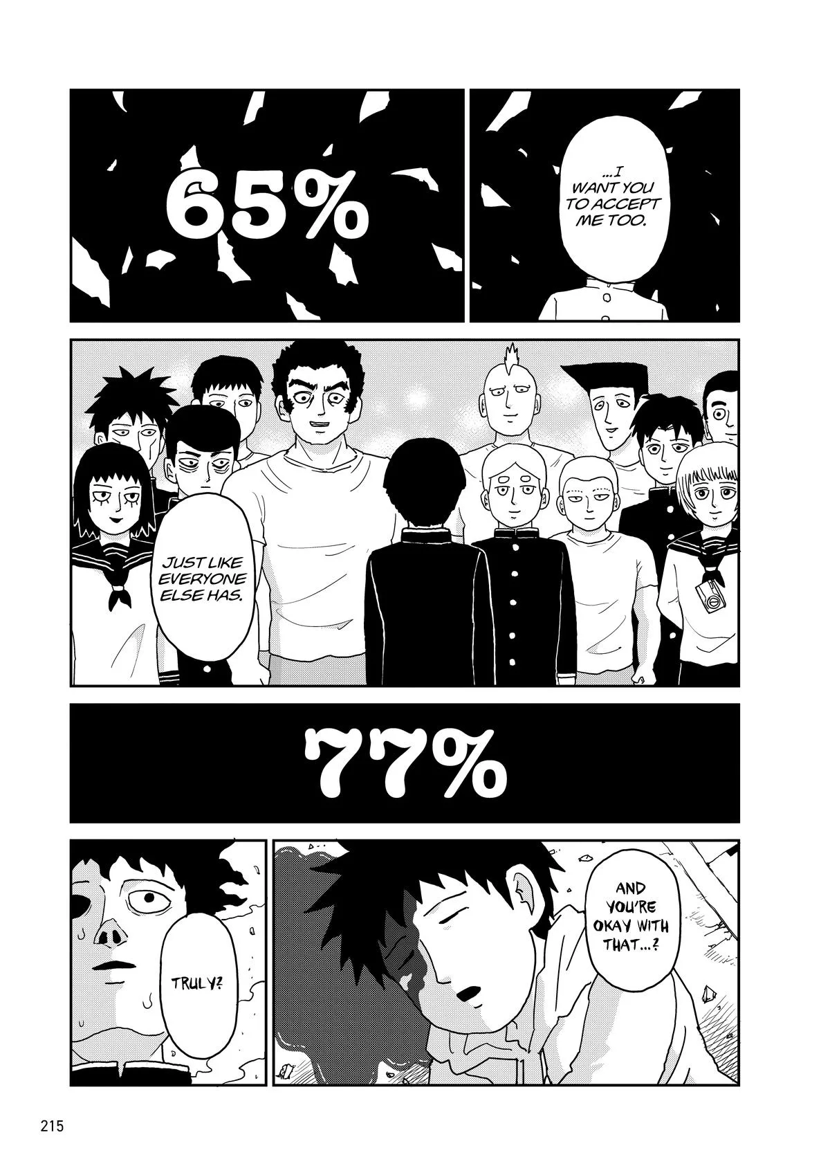Mob Psycho 100, chapter 100, page 214