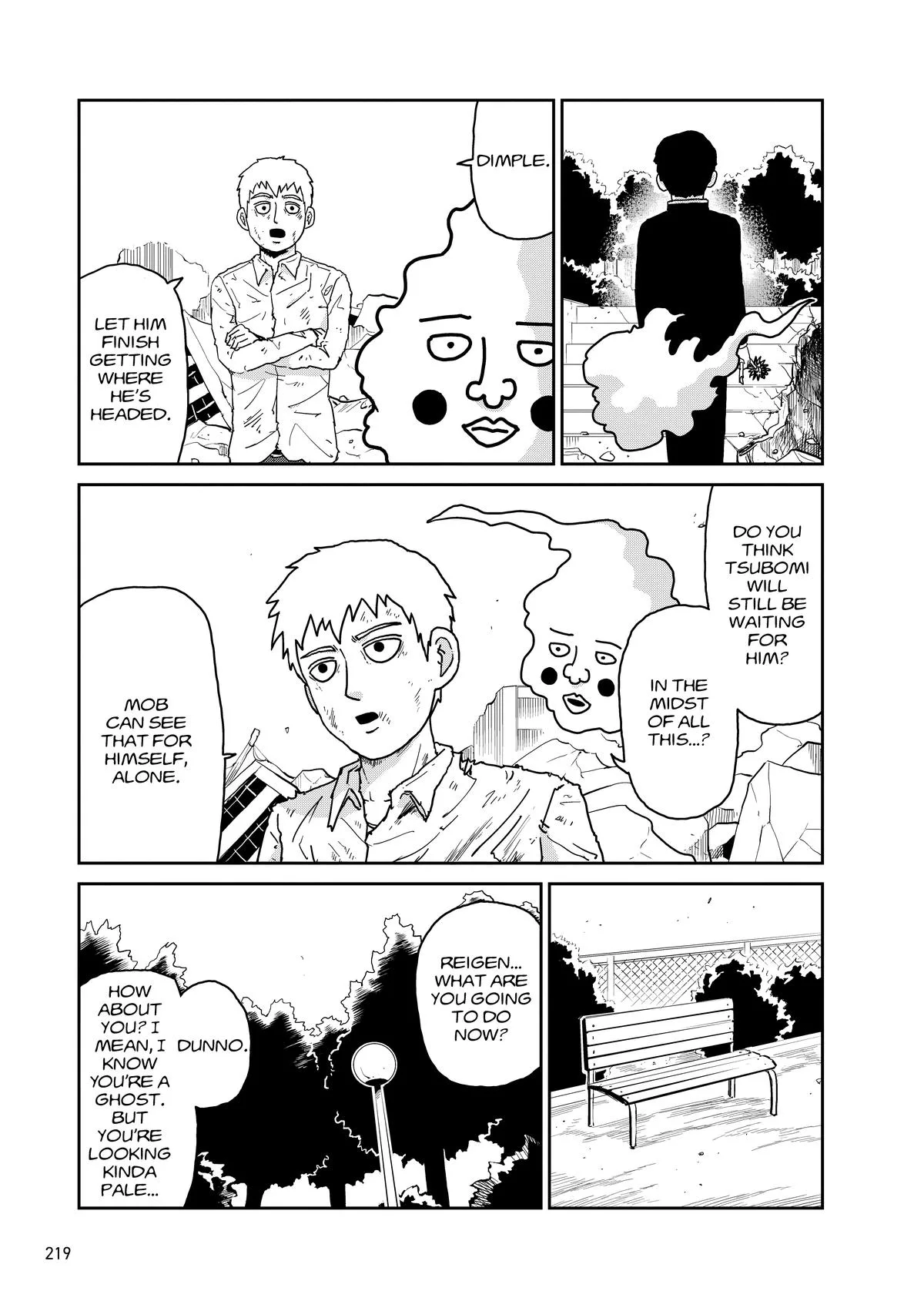 Mob Psycho 100, chapter 100, page 218