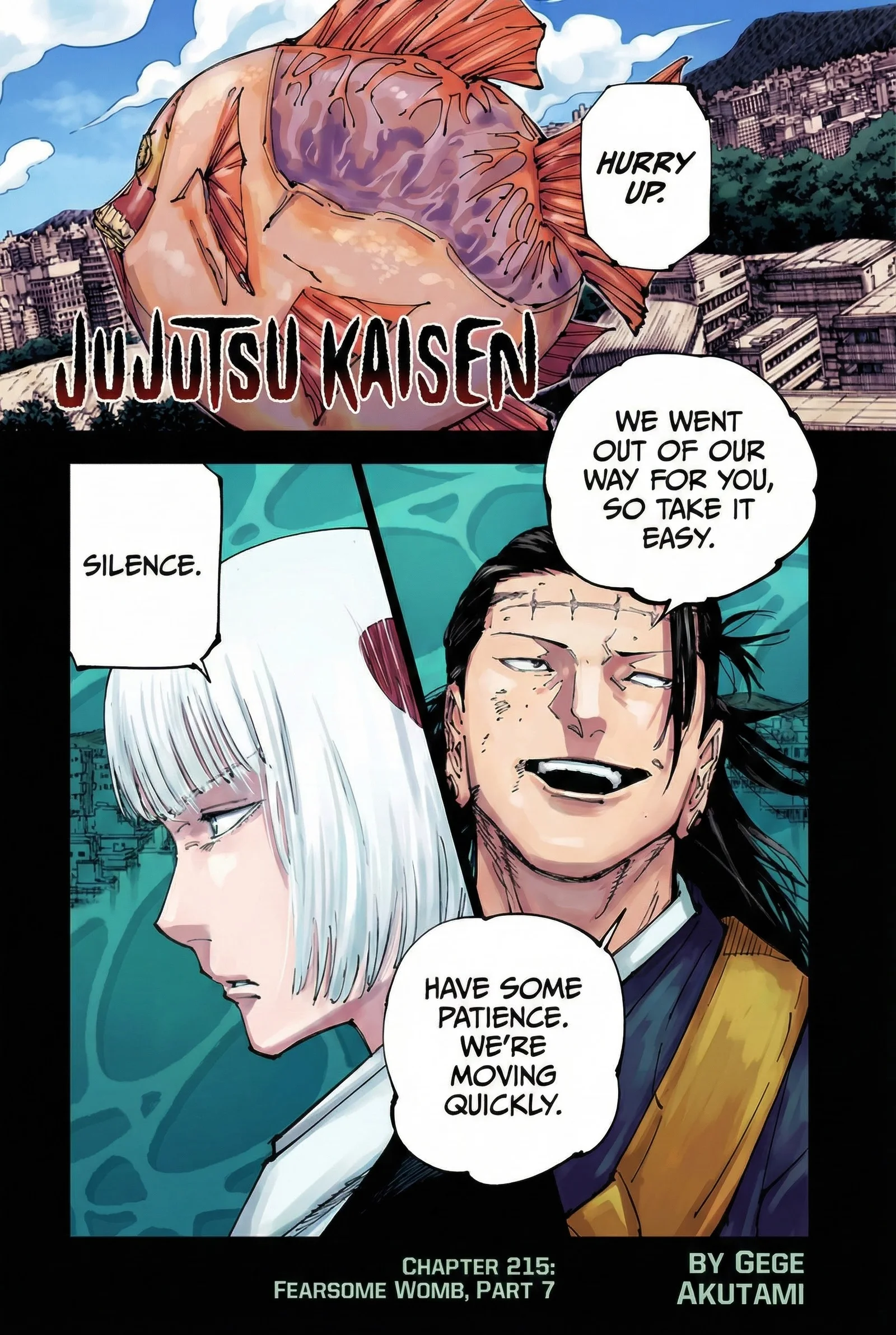Jujutsu Kaisen Colored Manga JJK, chapter 215, page 1