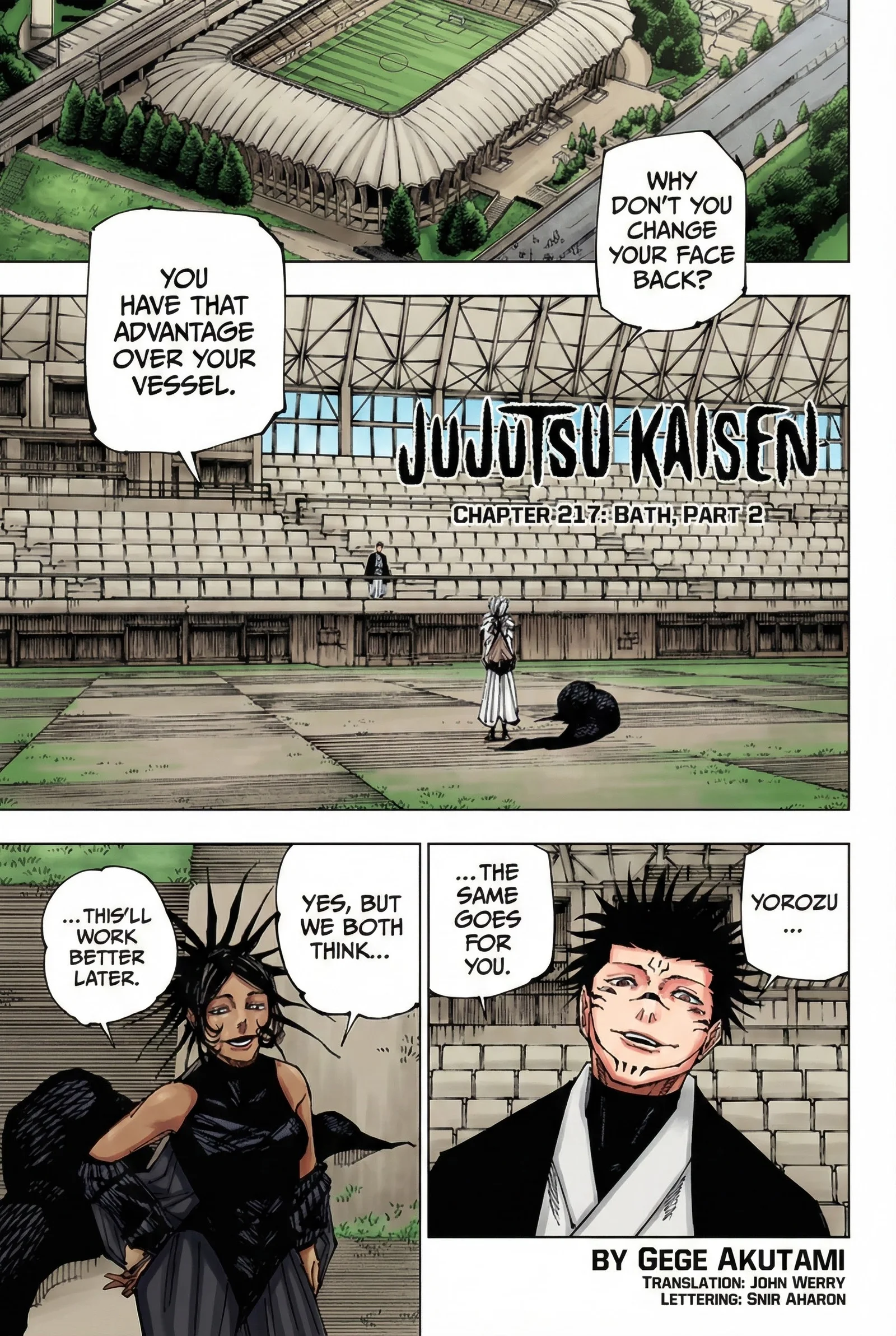 Jujutsu Kaisen Colored Manga JJK, chapter 217, page 1