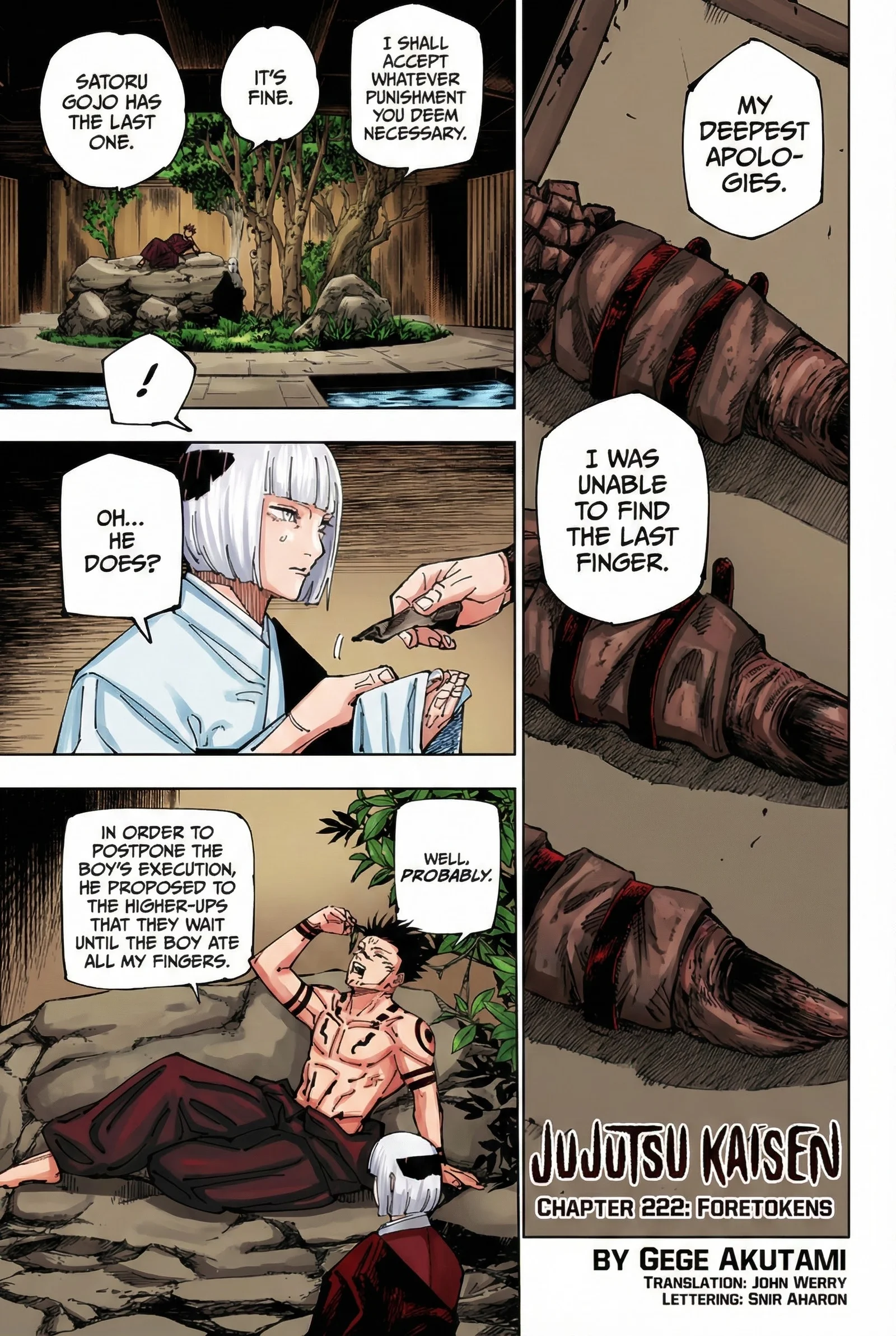 Jujutsu Kaisen Colored Manga JJK, chapter 222, page 1