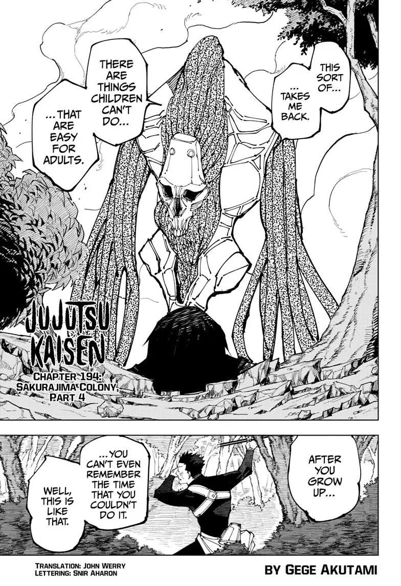 Jujutsu Kaisen (JJK) Manga Online, chapter 194, page 1