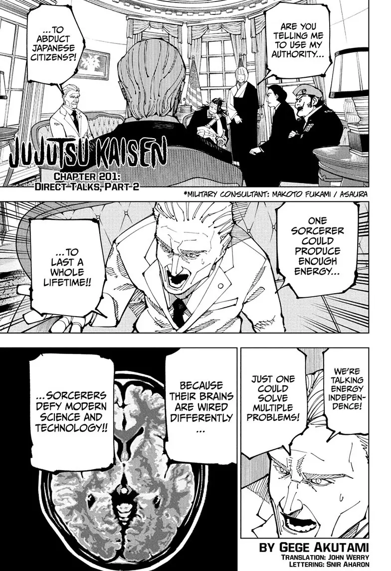 Jujutsu Kaisen (JJK) Manga Online, chapter 201, page 1