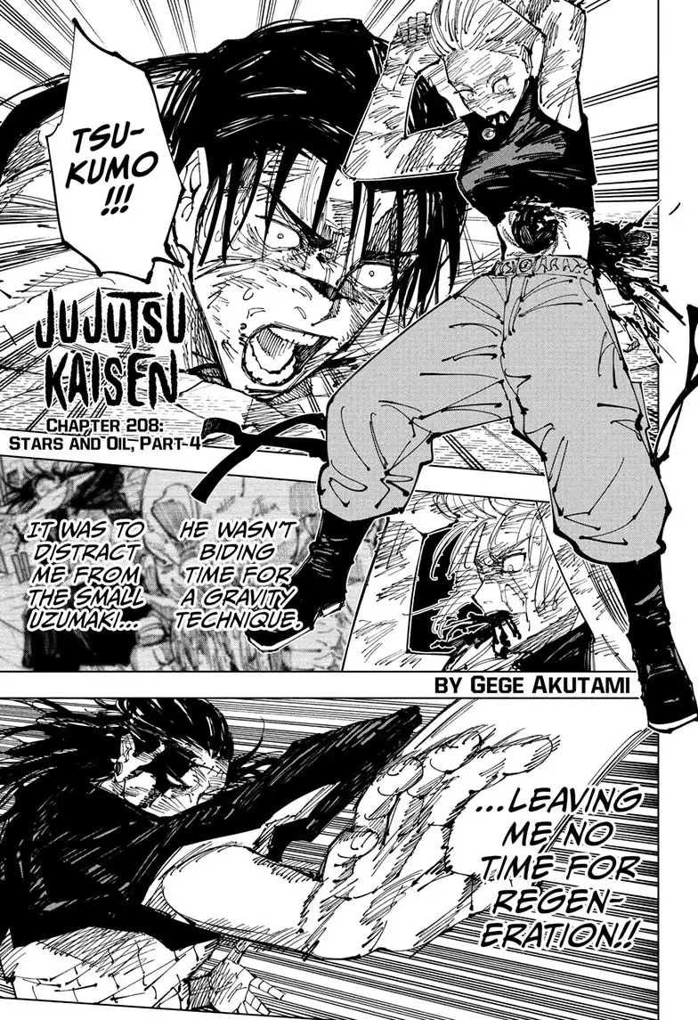 Jujutsu Kaisen (JJK) Manga Online, chapter 208, page 1