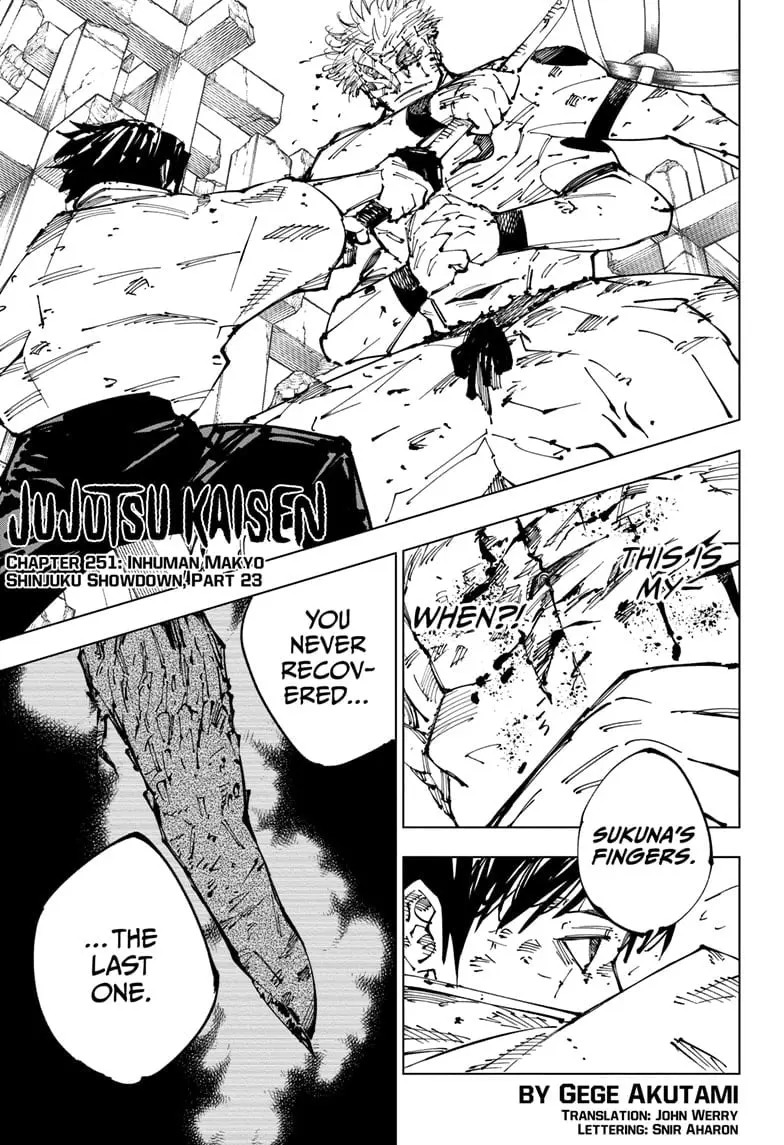 Jujutsu Kaisen (JJK) Manga Online, chapter 251, page 1