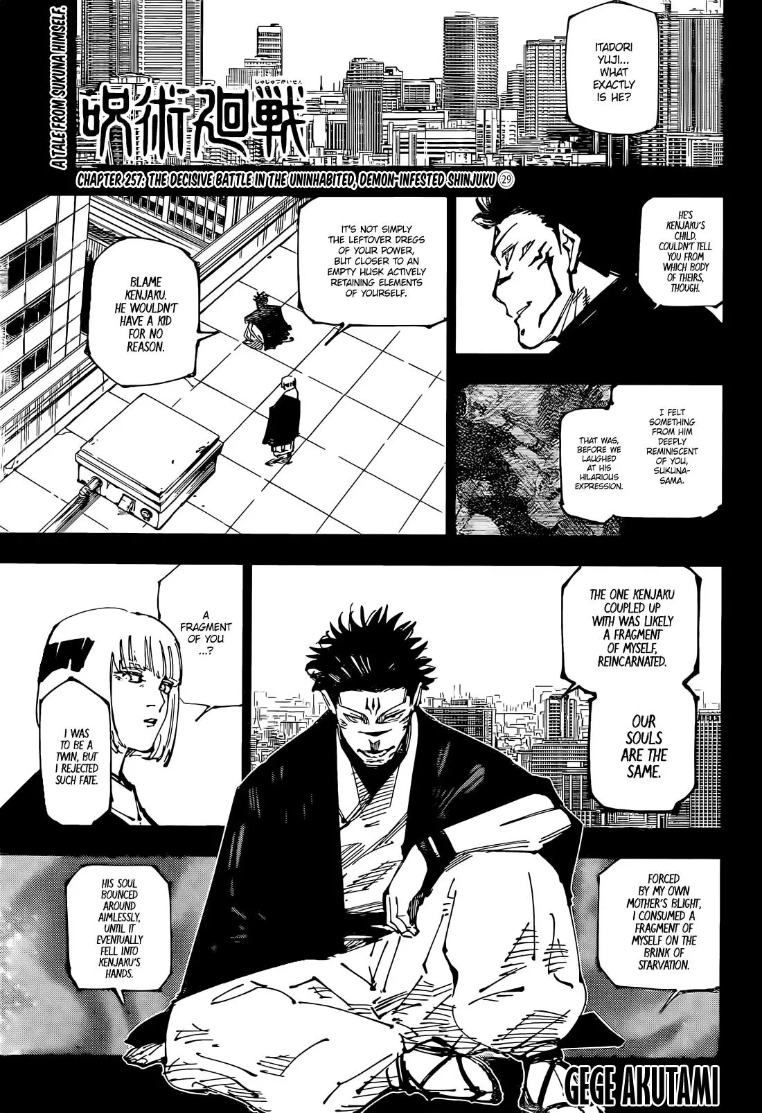 Jujutsu Kaisen (JJK) Manga Online, chapter 257, page 1