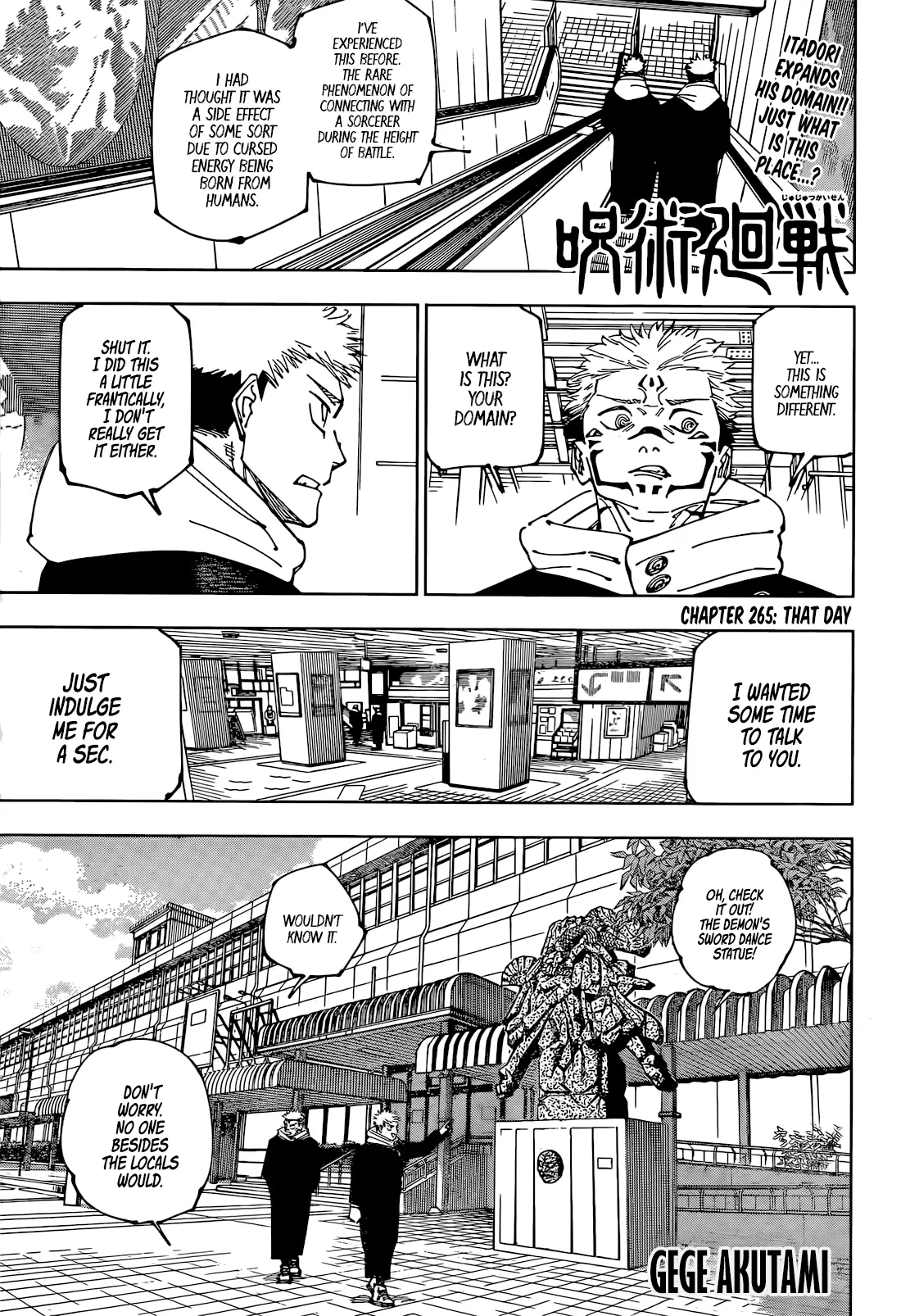 Jujutsu Kaisen (JJK) Manga Online, chapter 265, page 1