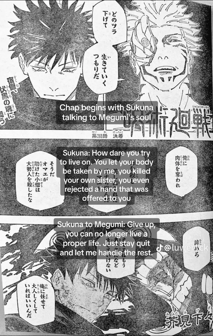 Jujutsu Kaisen (JJK) Manga Online, chapter 268 RAW, page 1