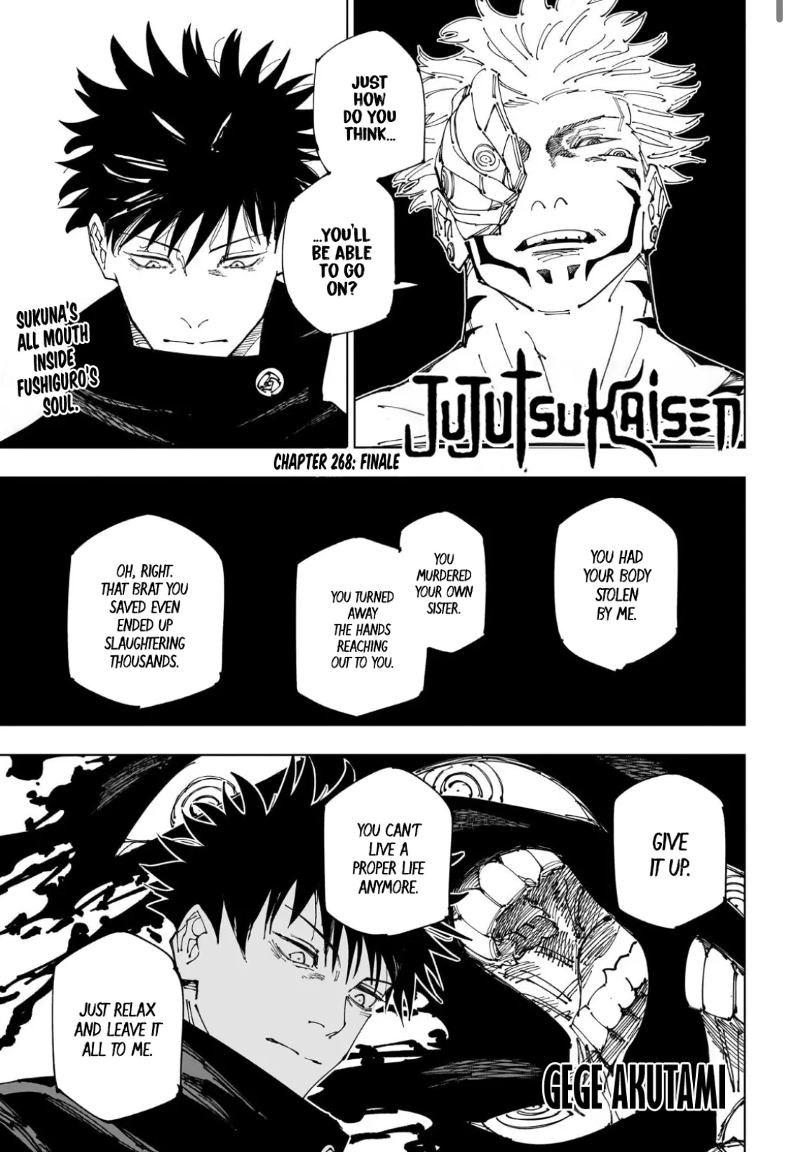 Jujutsu Kaisen (JJK) Manga Online, chapter 268, page 1