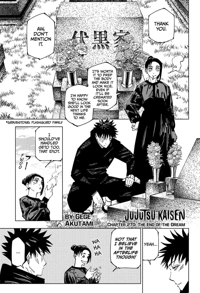 Jujutsu Kaisen (JJK) Manga Online, chapter 270, page 1
