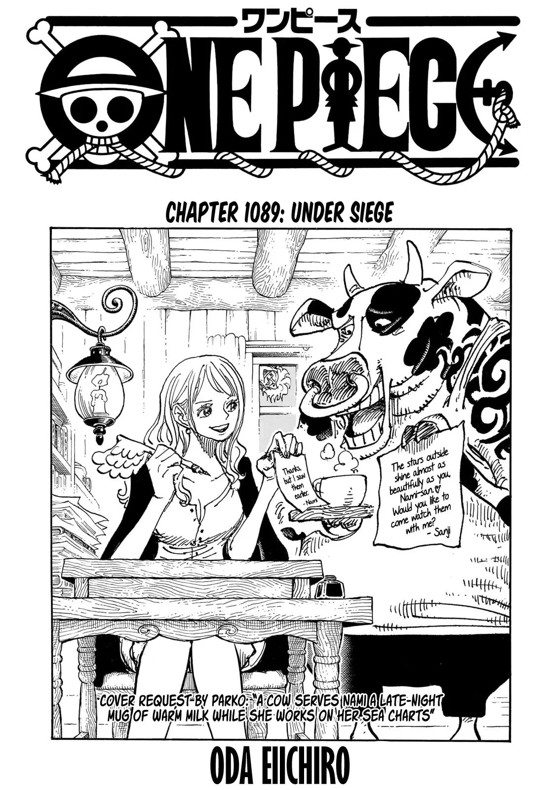 One Piece Manga, chapter 1089, page 2