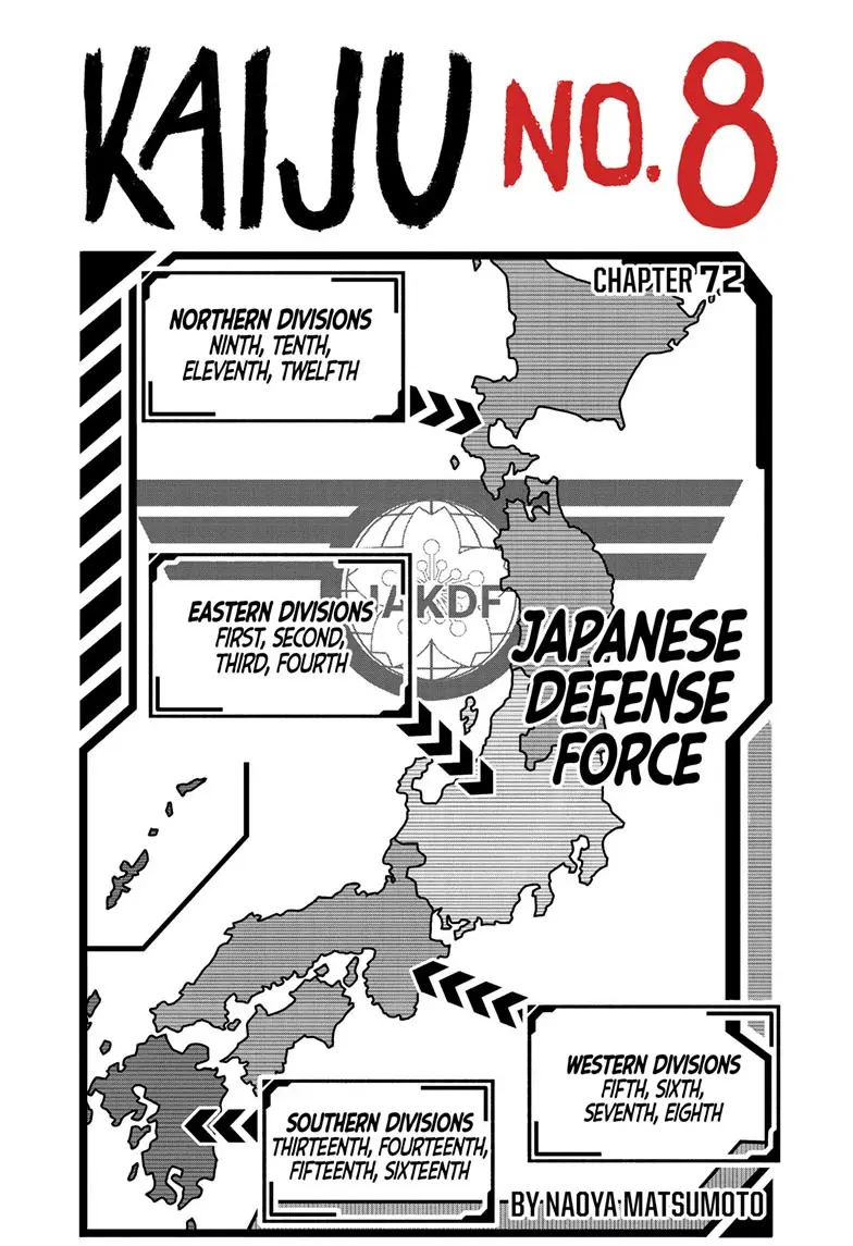 Kaiju No 8 Manga, chapter 72, page 1