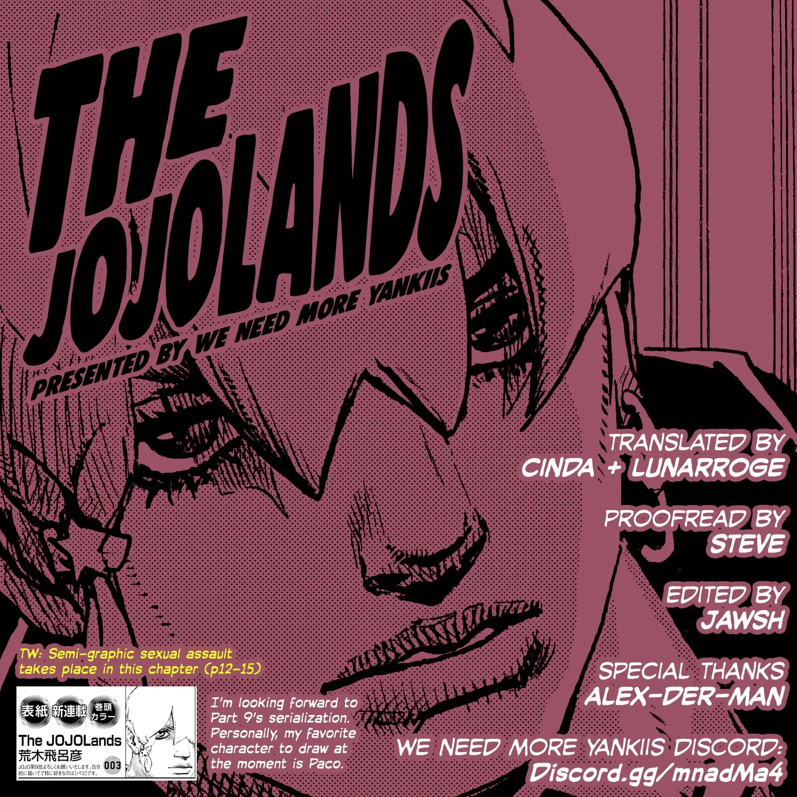 JoJo Bizarre Adventure Part 9: The JoJoLands, chapter 1, page 1