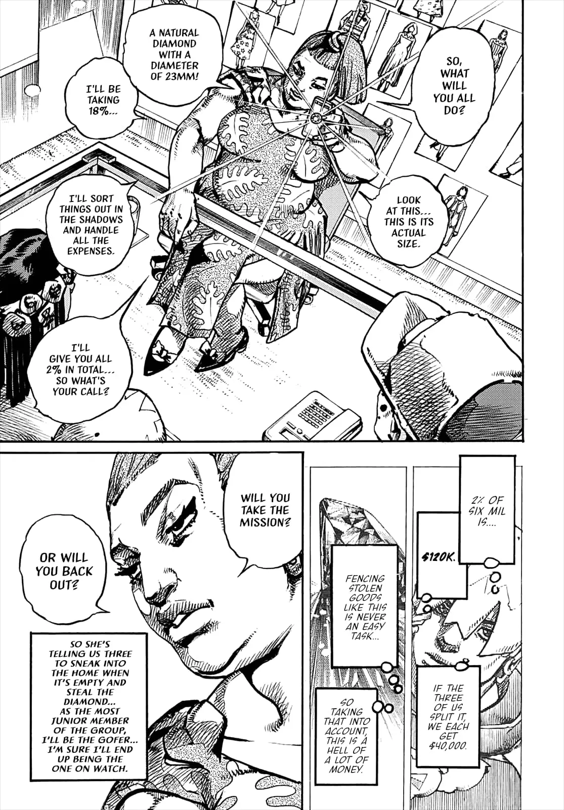 JoJo Bizarre Adventure Part 9: The JoJoLands, chapter 1, page 57