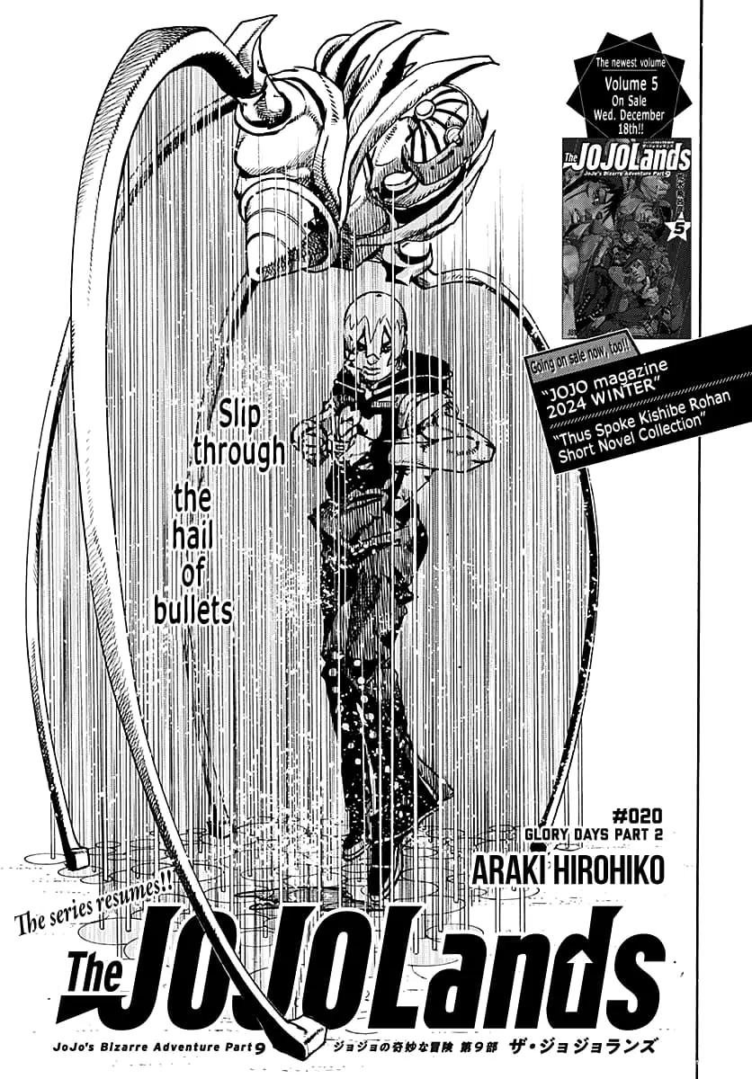 JoJo Bizarre Adventure Part 9: The JoJoLands, chapter 20, page 1