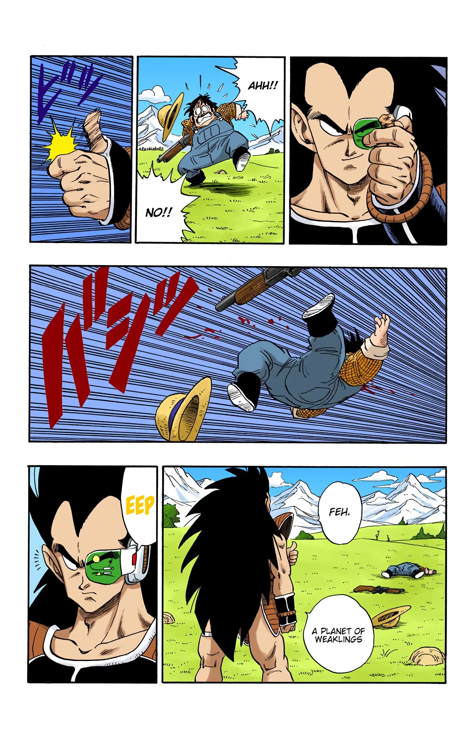 DBZ Saiyan Saga Colored Manga, chapter 195, page 8