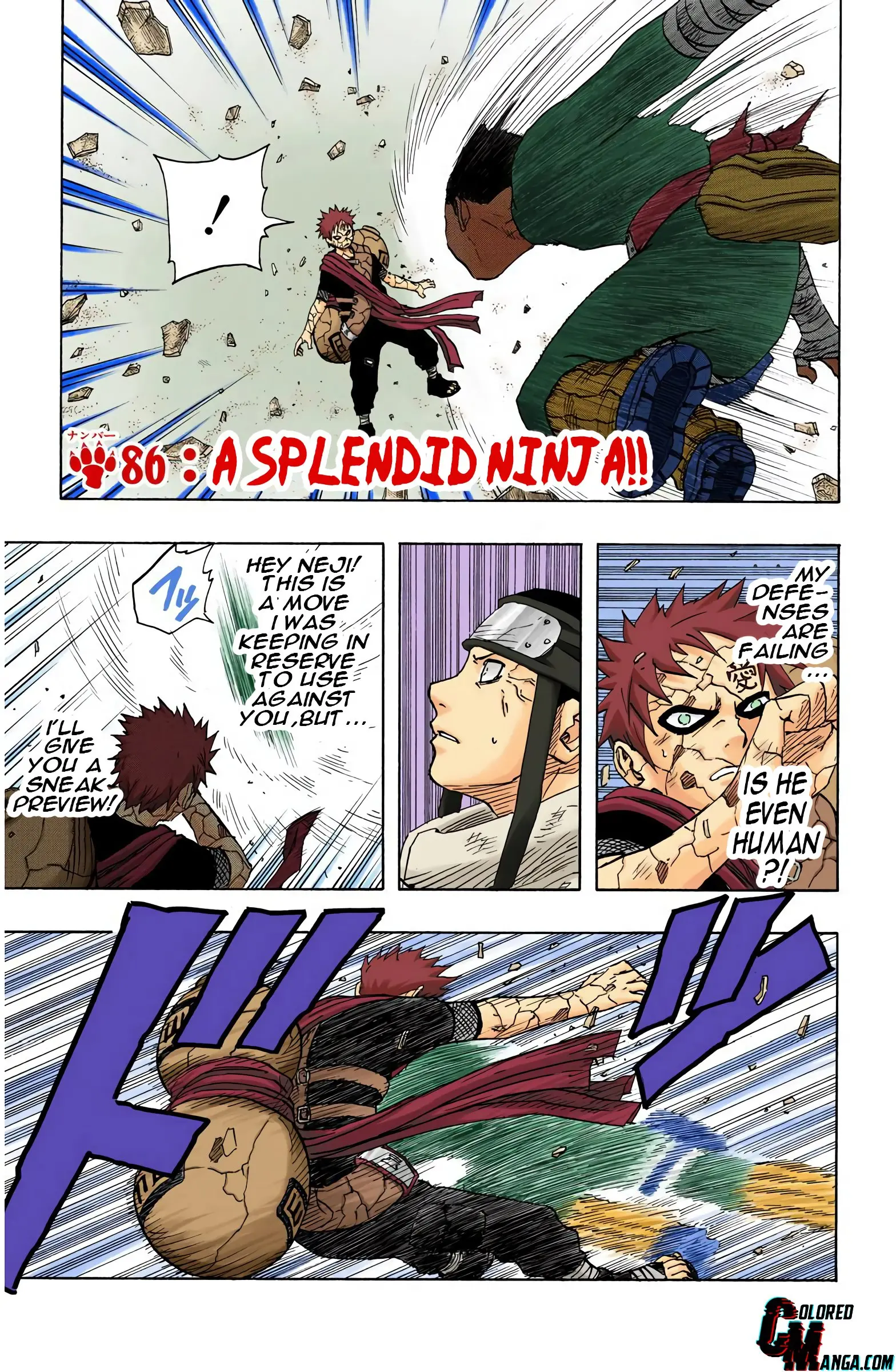 Naruto Colored Manga Online, chapter 86, page 1