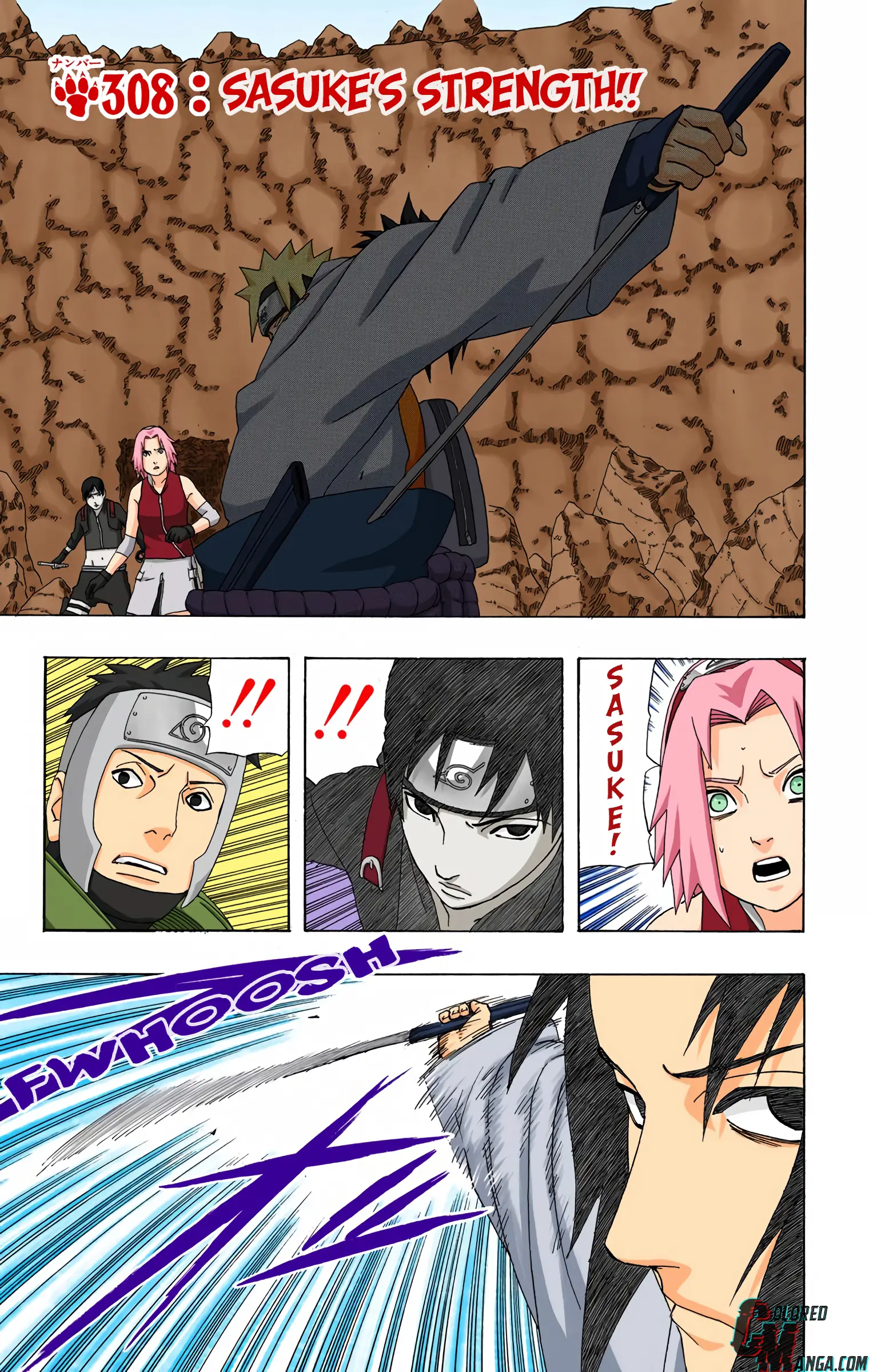 Naruto Colored Manga Online, chapter 308, page 1
