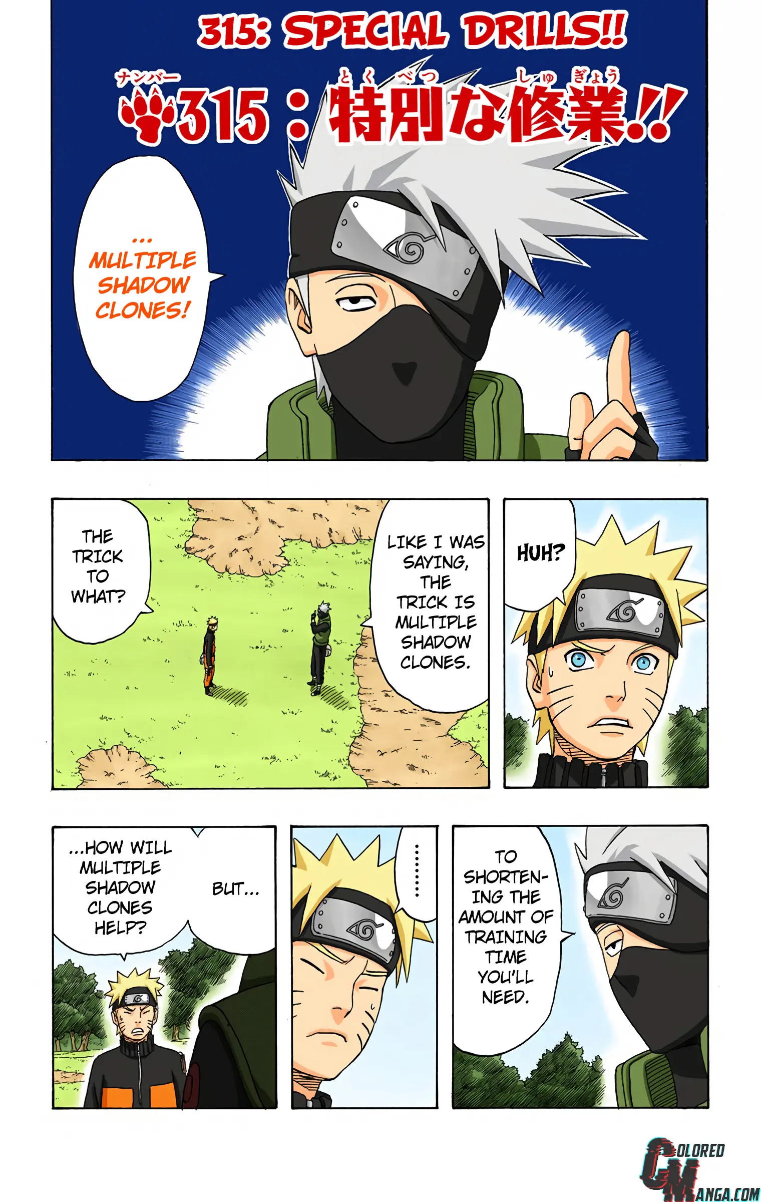 Naruto Colored Manga Online, chapter 315, page 1