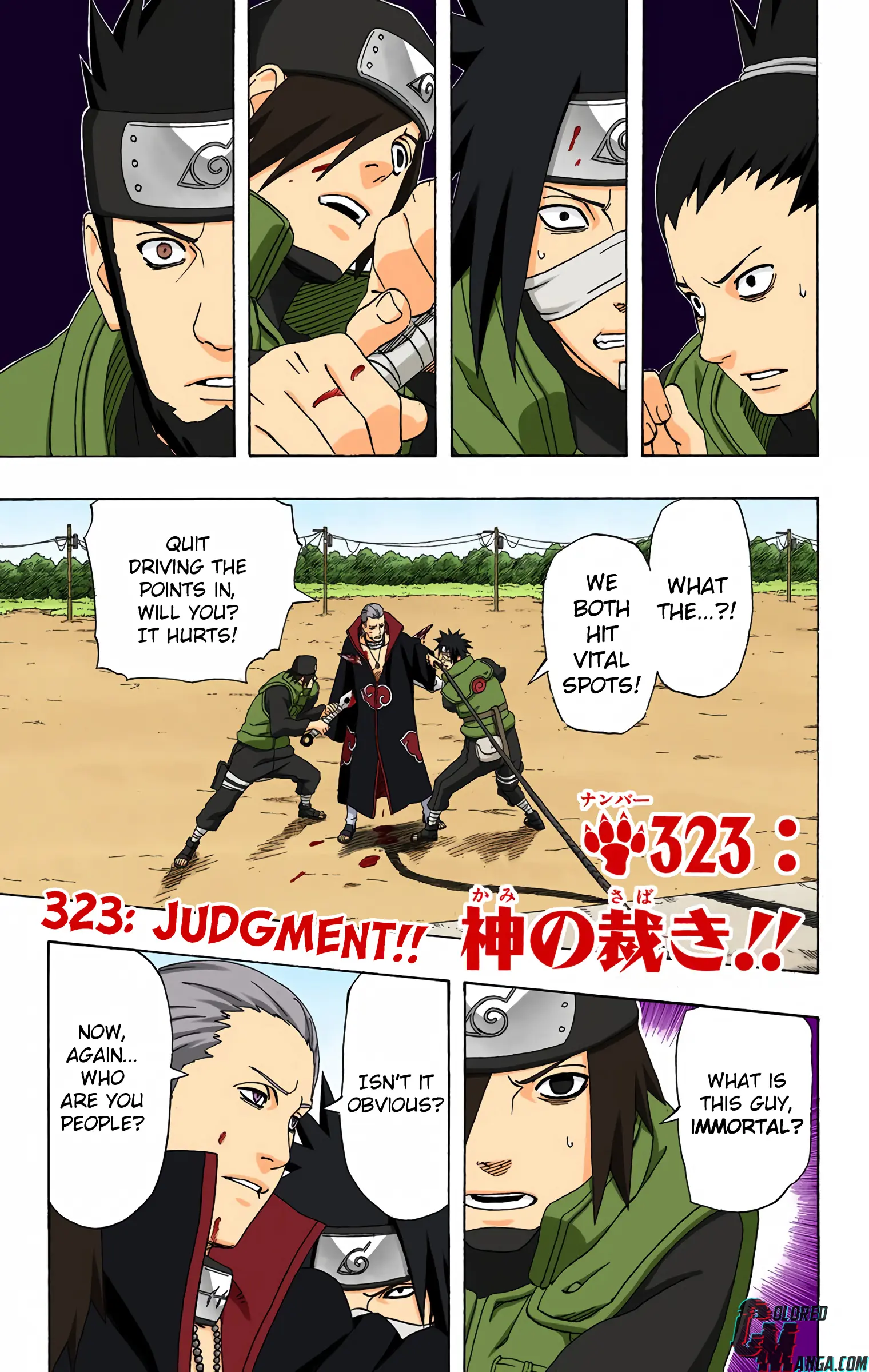 Naruto Colored Manga Online, chapter 323, page 1