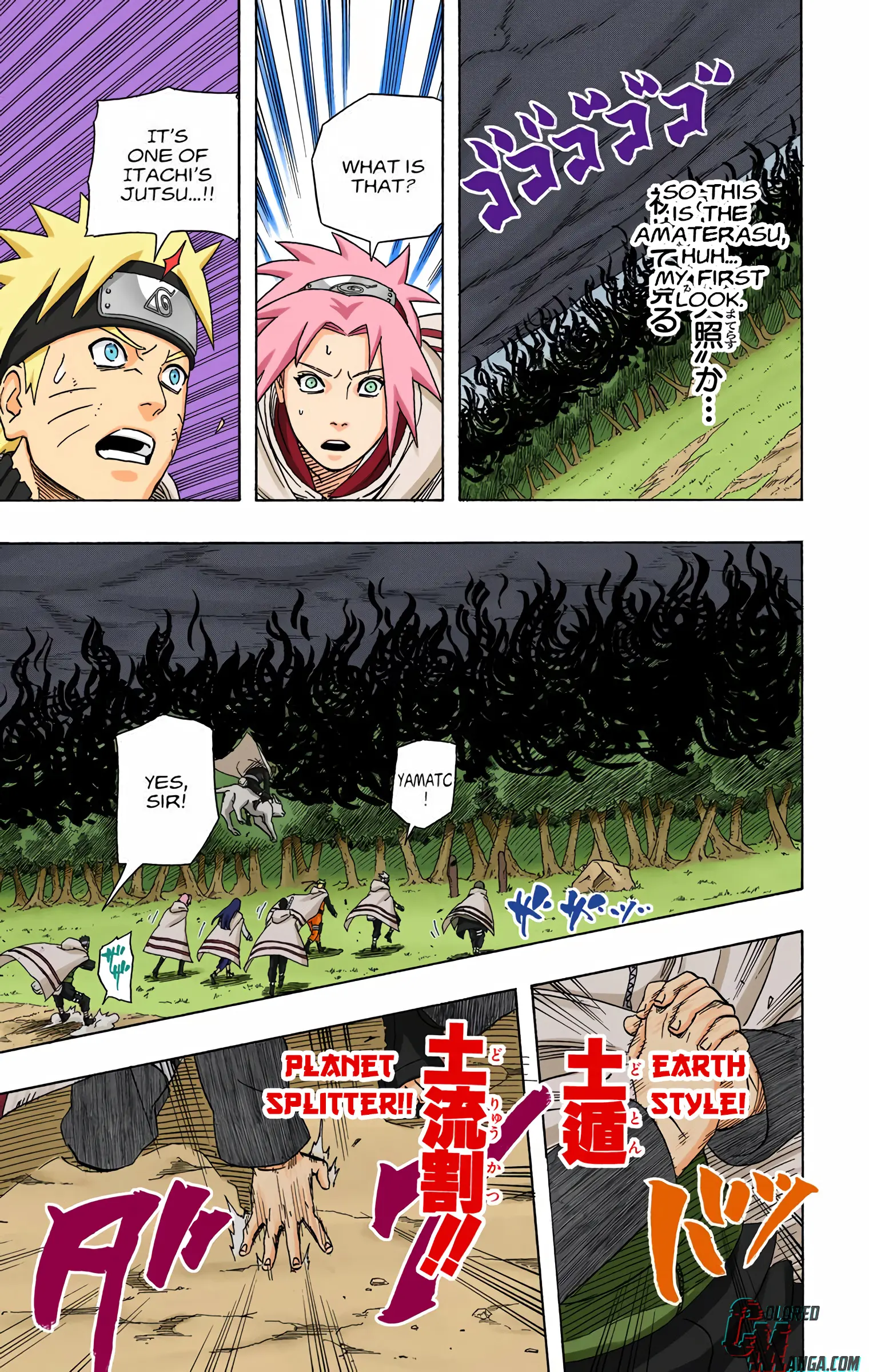Naruto Colored Manga Online, chapter 396, page 9