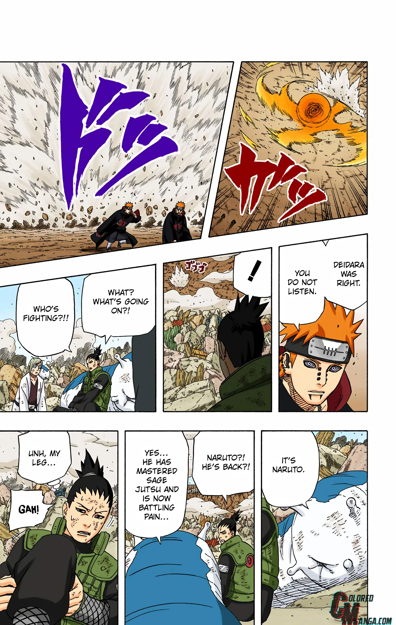 Naruto Colored Manga Online, chapter 432, page 8