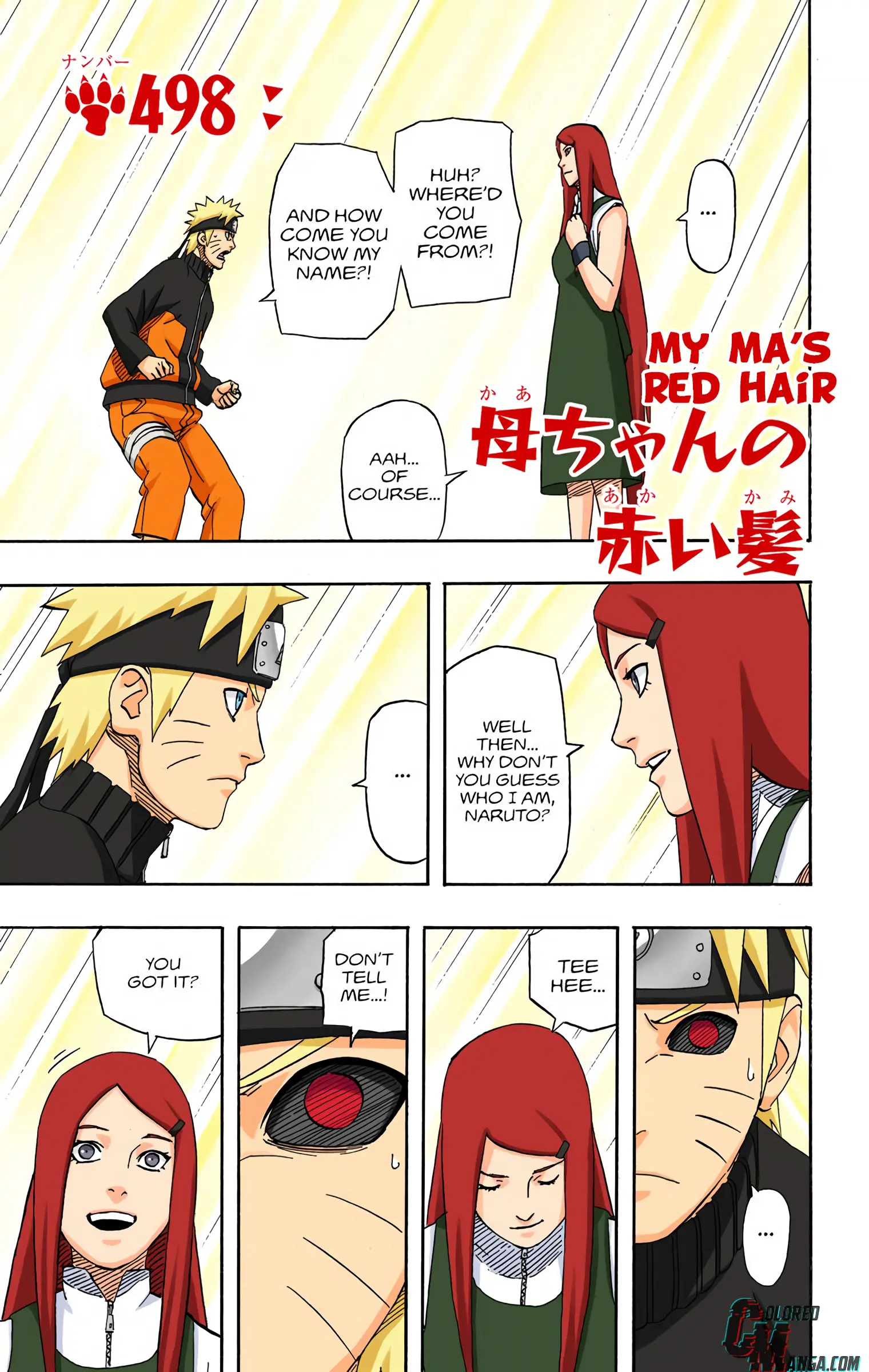 Naruto Colored Manga Online, chapter 498, page 1